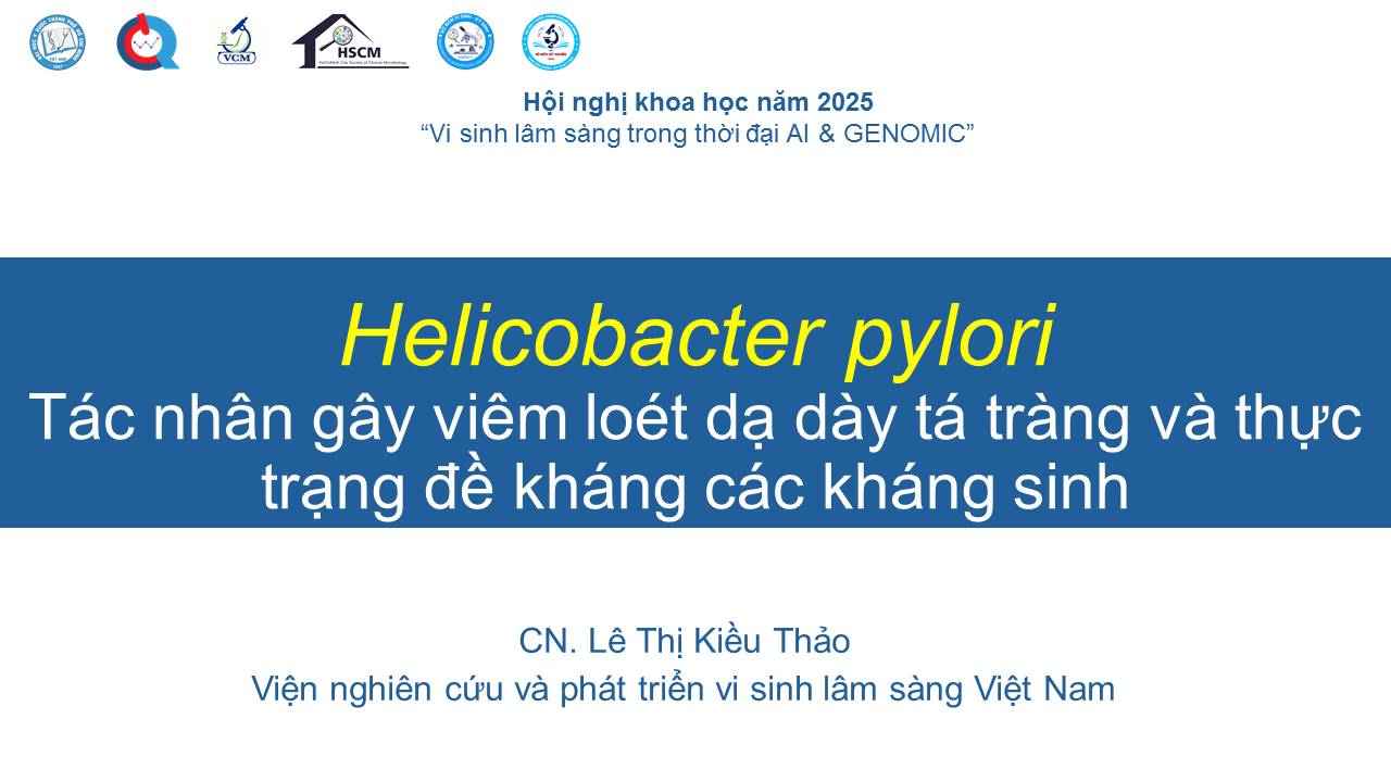 Helicobacter pylori: tác nhân gây viêm loét dạ dày tá tràng và thực trạng đề kháng các kháng sinh